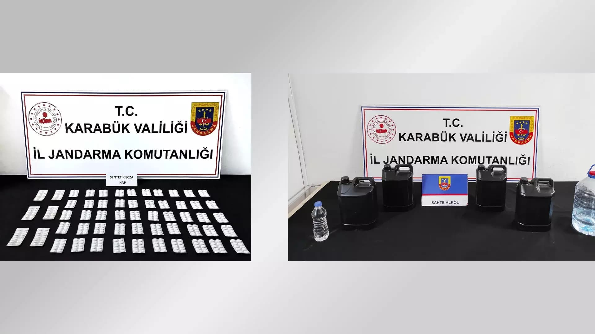 Karabük’te sentetik ecza ve kaçak alkol ele geçirildi