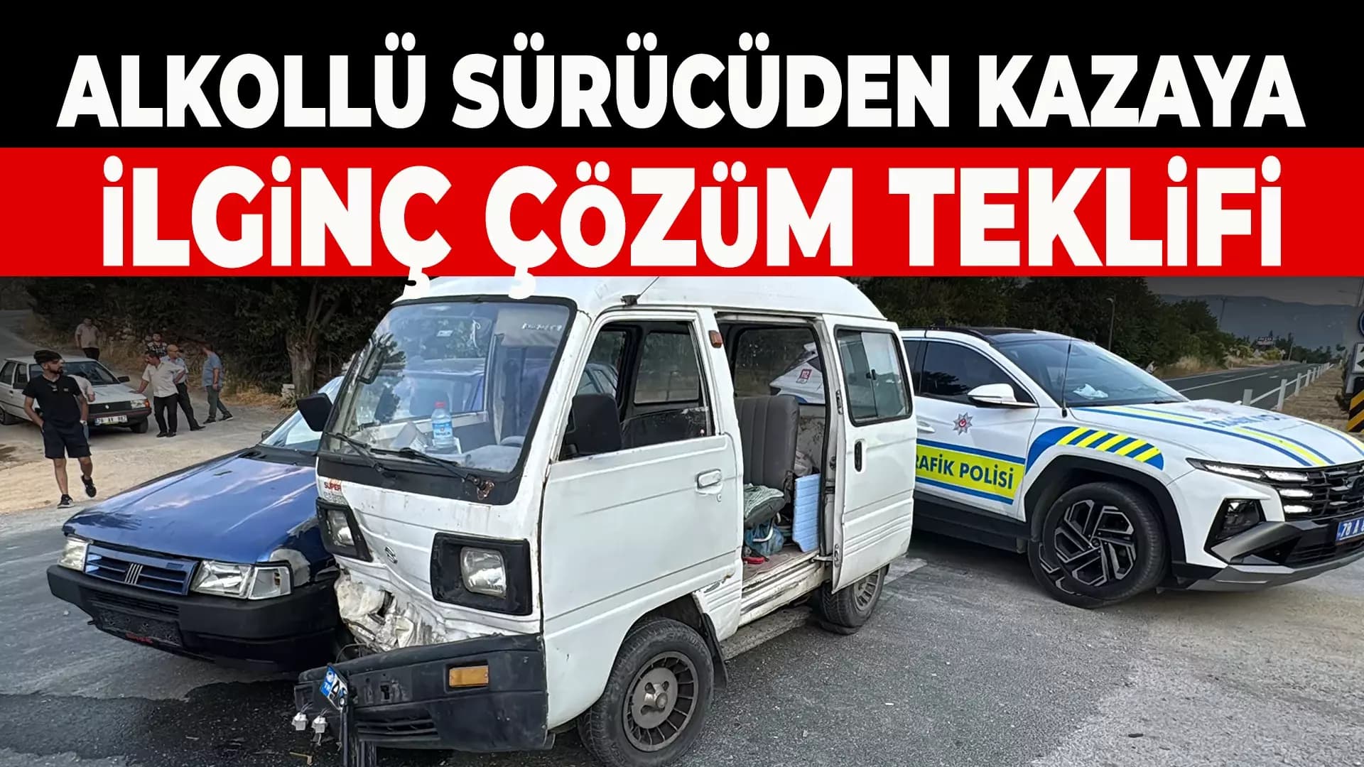 "Ceza yerine aracını yaptırayım" teklifinde bulunan alkollü sürücü polisi görünce kaçtı