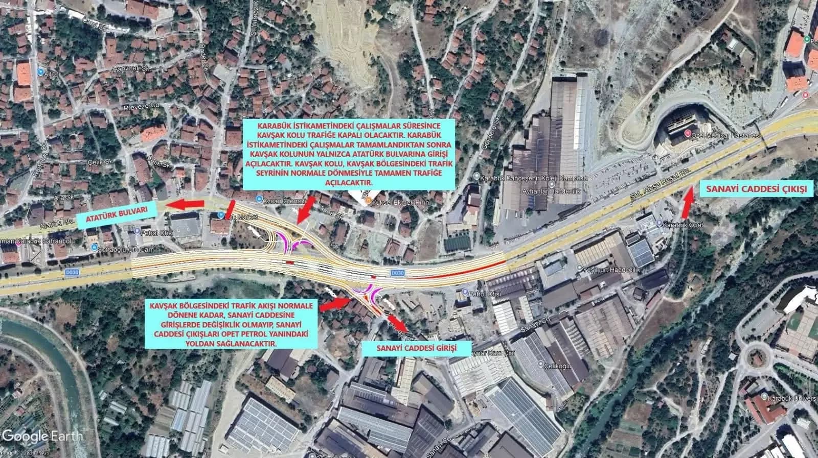 Kurtuluş Kavşağı'nda trafik düzenlemesi başlıyor