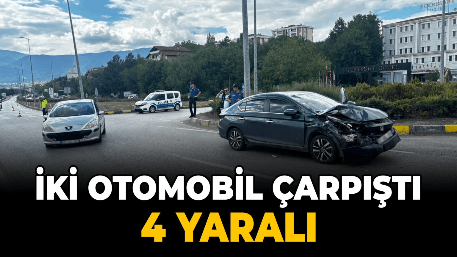 Safranbolu'da iki otomobil çarpıştı: 4 yaralı
