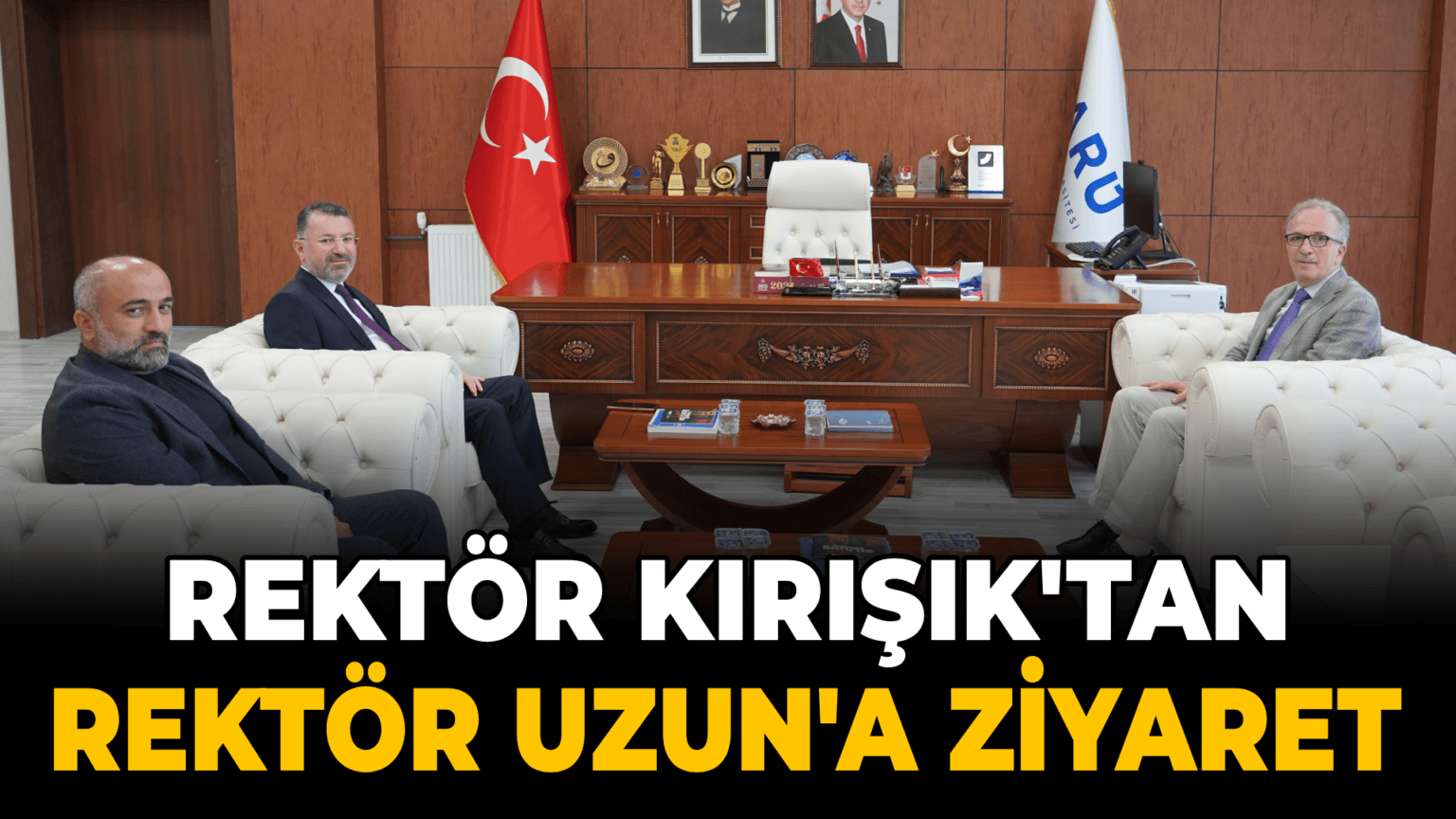 Karabük Üniversitesi Rektörü Kırışık’tan Rektör Uzun’a ziyaret