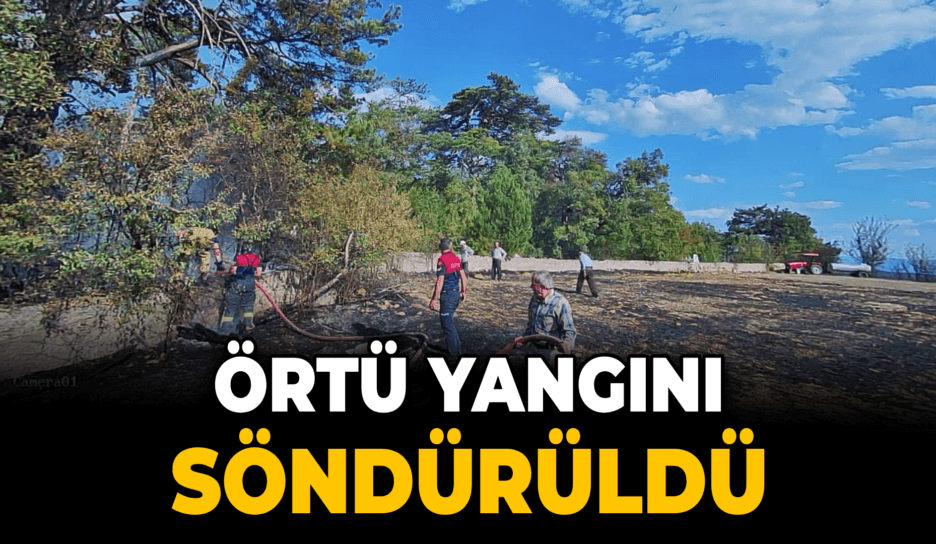 Safranbolu'da örtü yangını söndürüldü