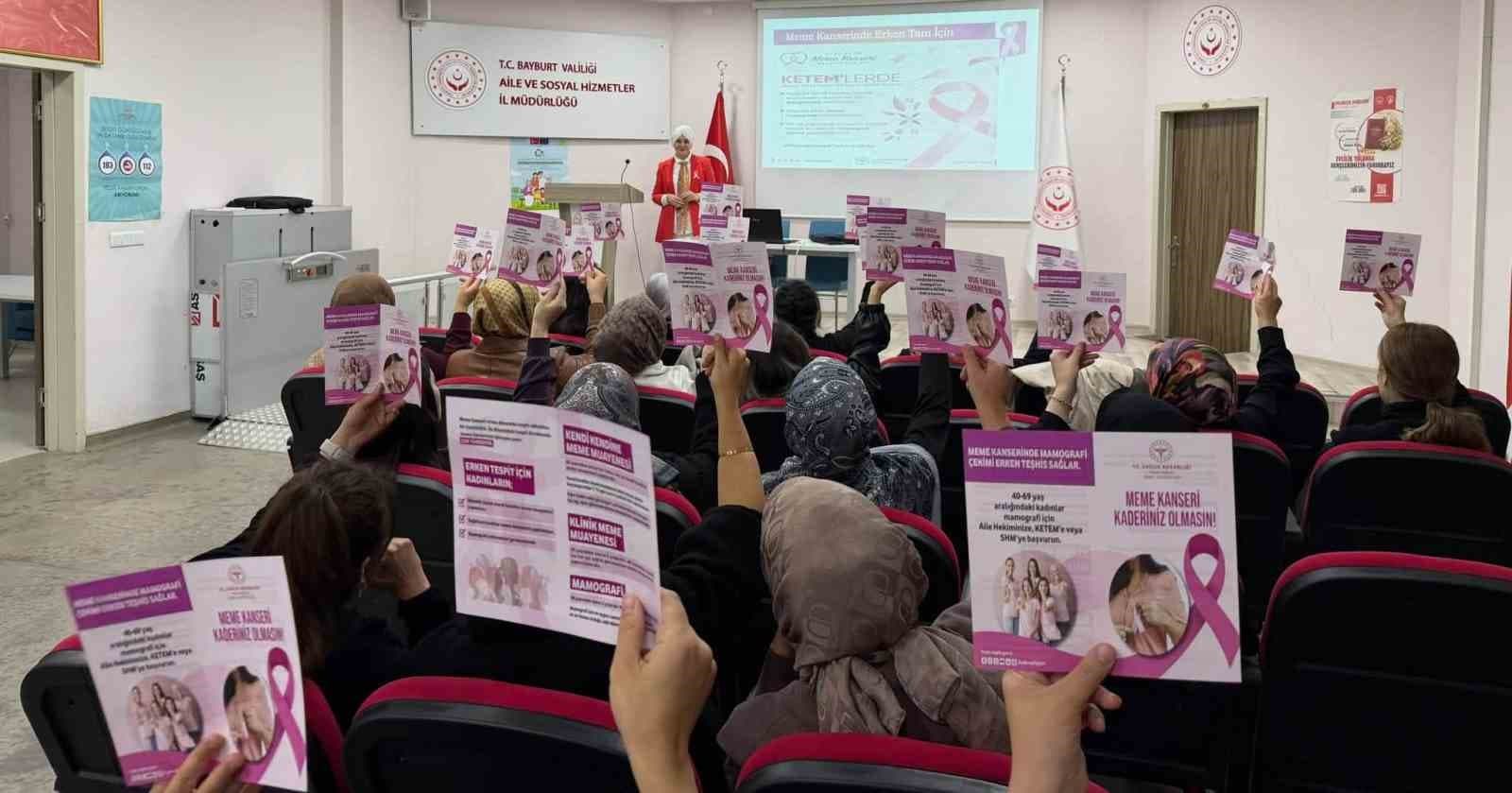Bayburt’ta meme kanserinde erken teşhisin önemi anlatıldı