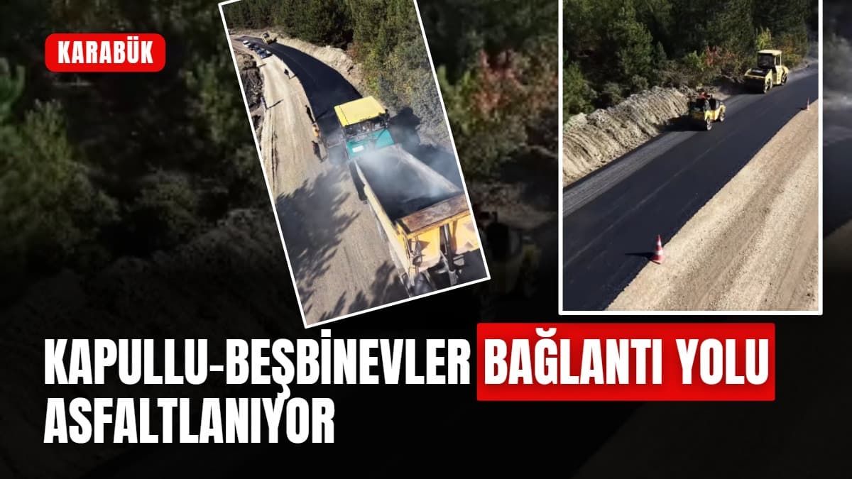 Karabük'te kritik yolda asfalt mesaisi başladı