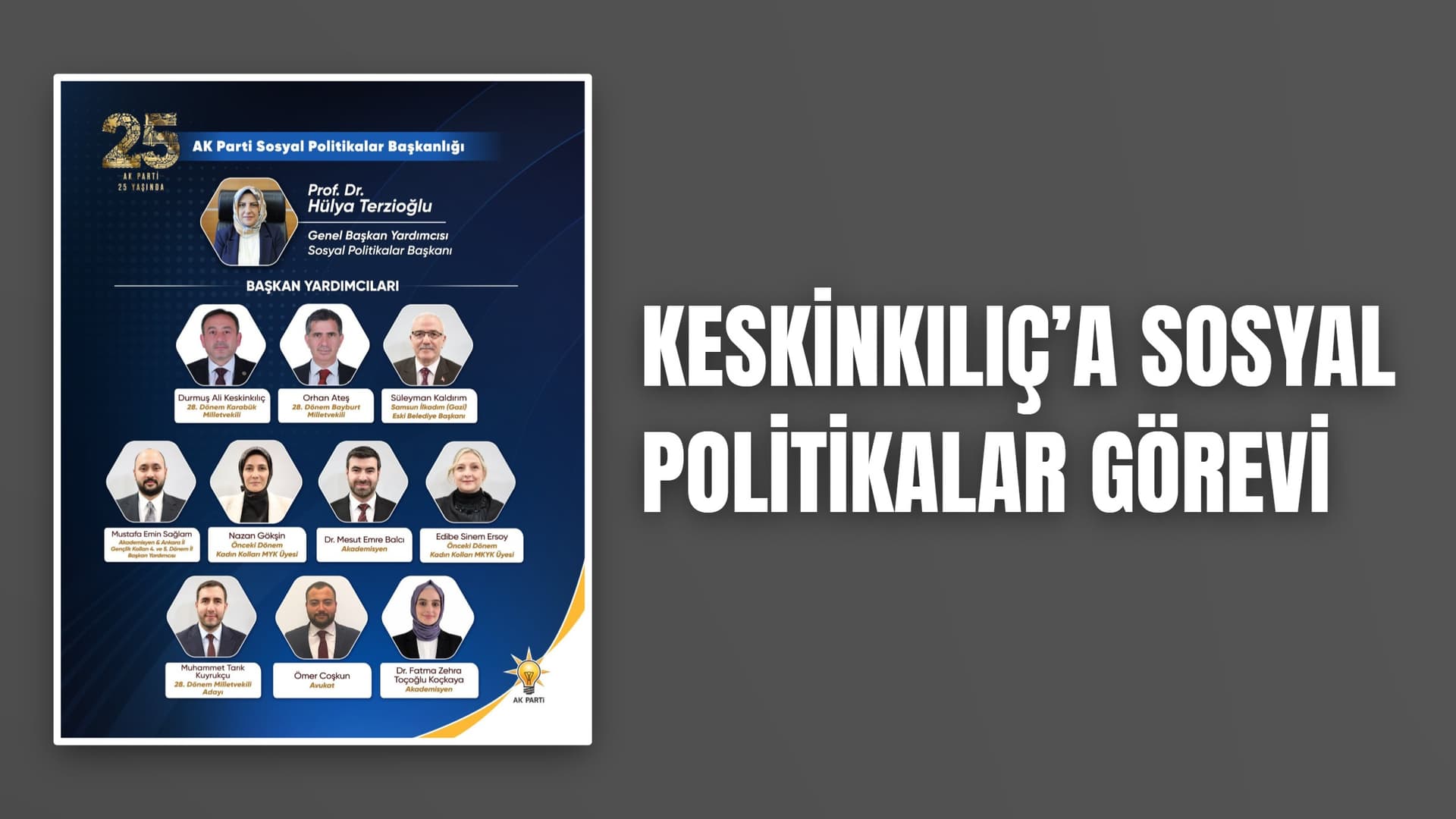 AK Parti'li Keskinkılıç'a yeni görev