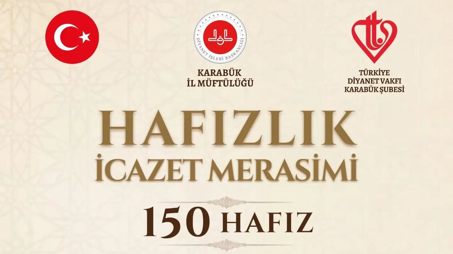 Karabük'te 150 öğrenci için hafızlık icazet merasimi