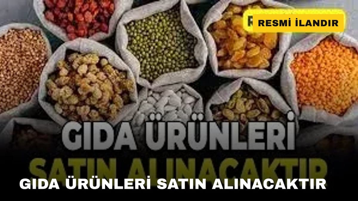 GIDA ÜRÜNLERİ SATIN ALINACAKTIR