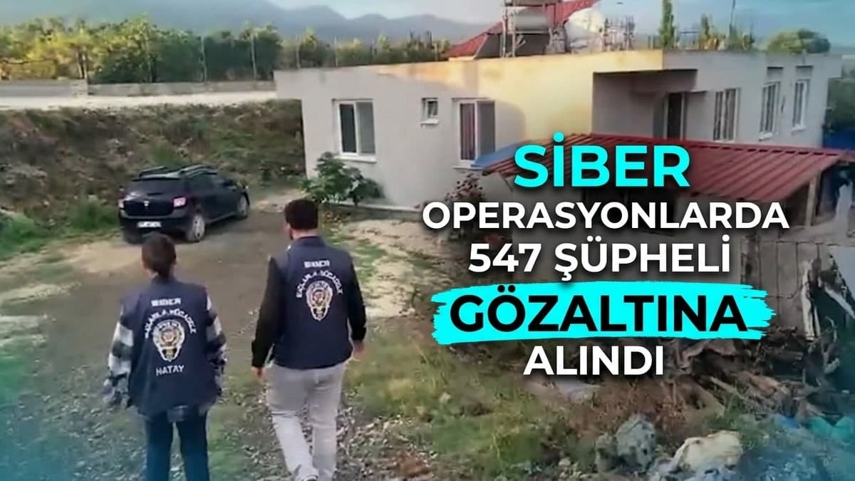 Siber operasyonlarda 547 şüpheli gözaltına alındı