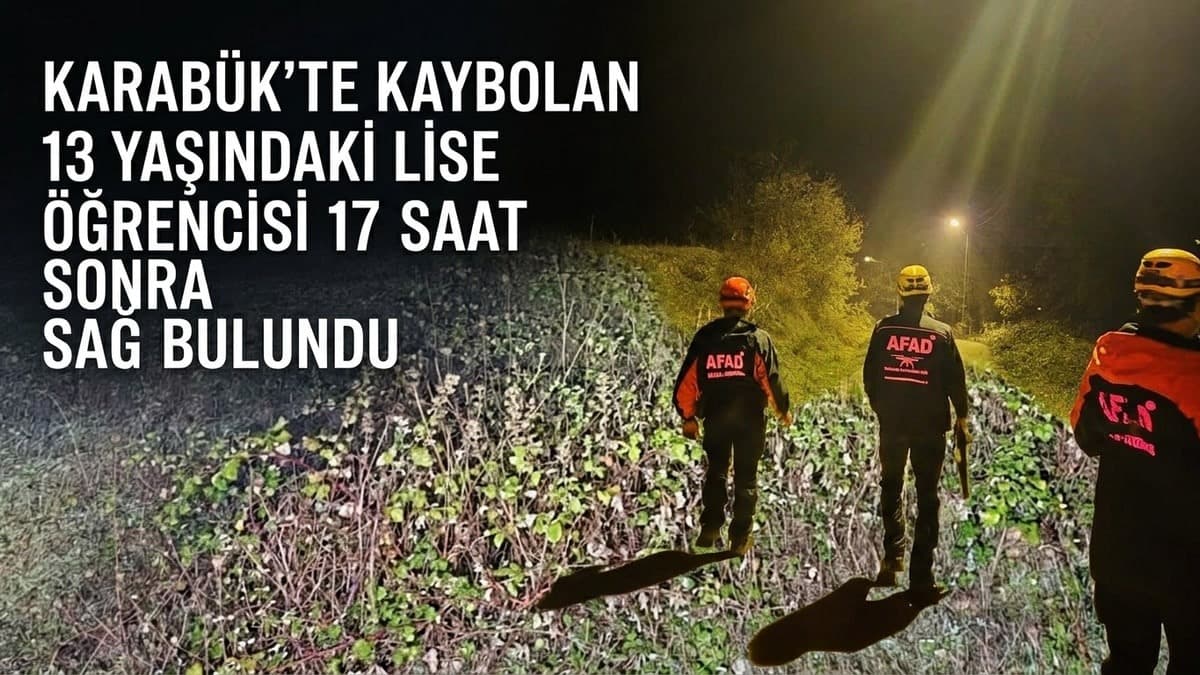 Karabük'te kaybolan Rıdvan 17 saat sonra sağ bulundu