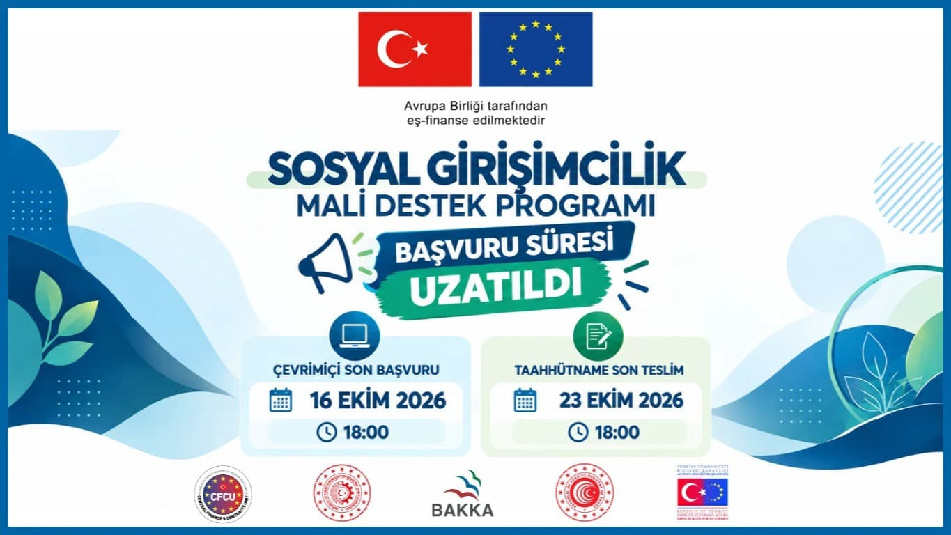 Sosyal Girişimcilik Desteğinde Son Gün 16 Ekim