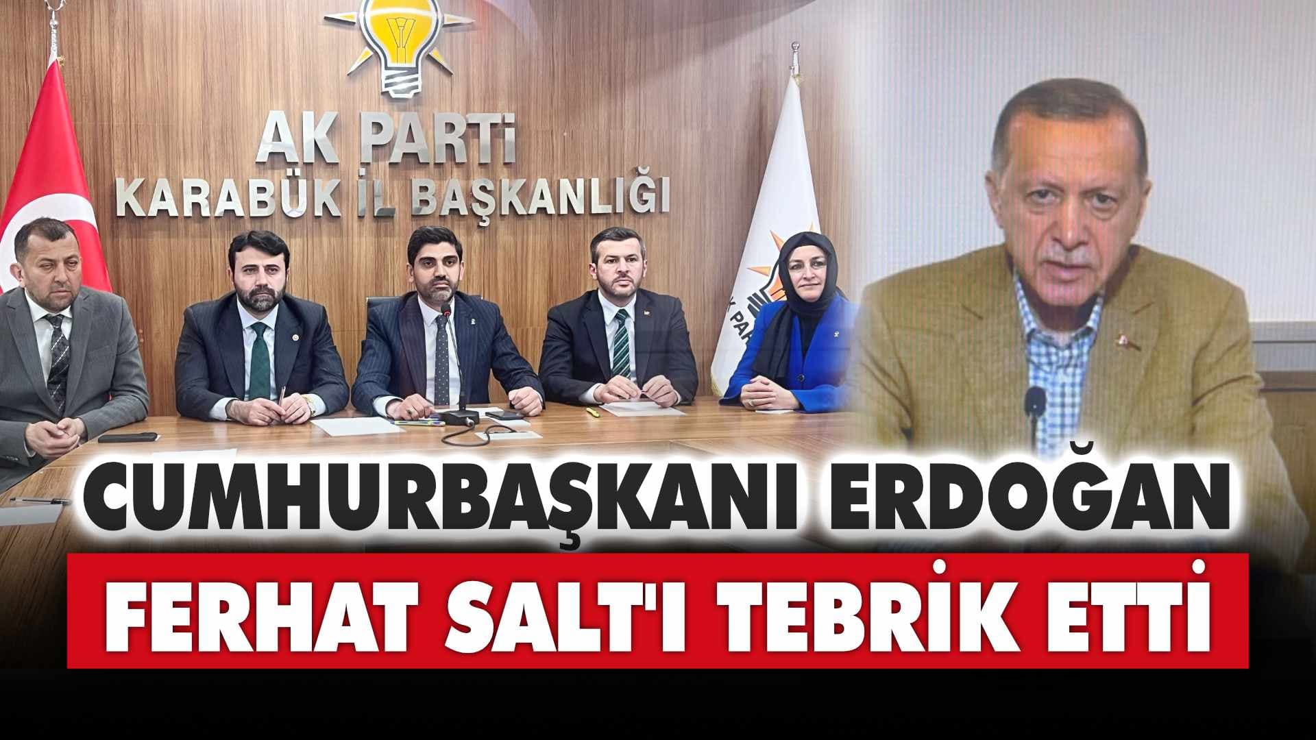 Cumhurbaşkanı Erdoğan, Ferhat Salt'ı Tebrik Etti
