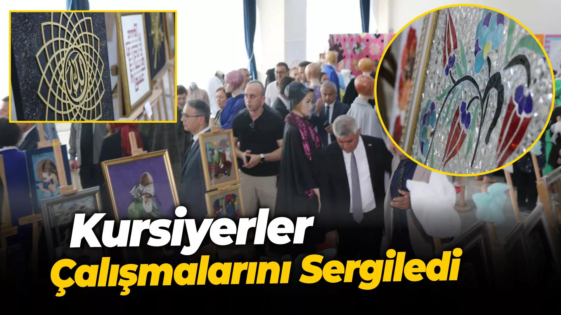 Kursiyerler yaptıkları çalışmaları sergiledi