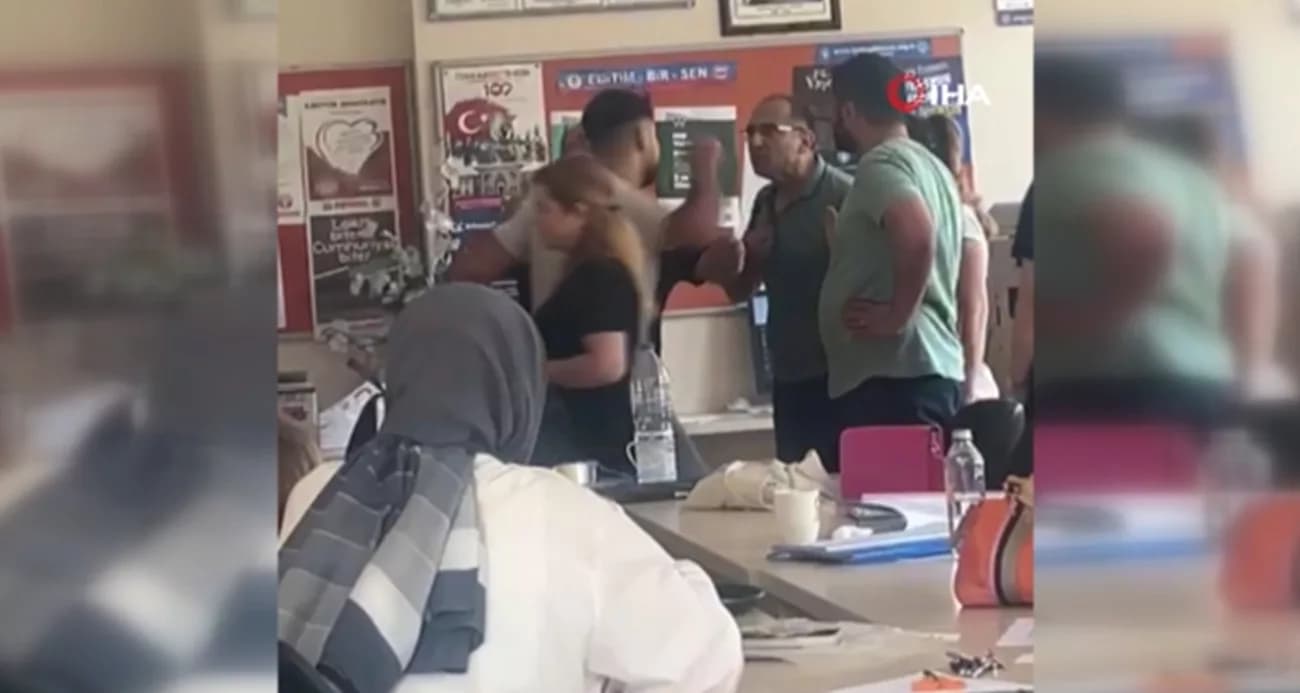 Ümraniye’de öğretmene darp kamerada