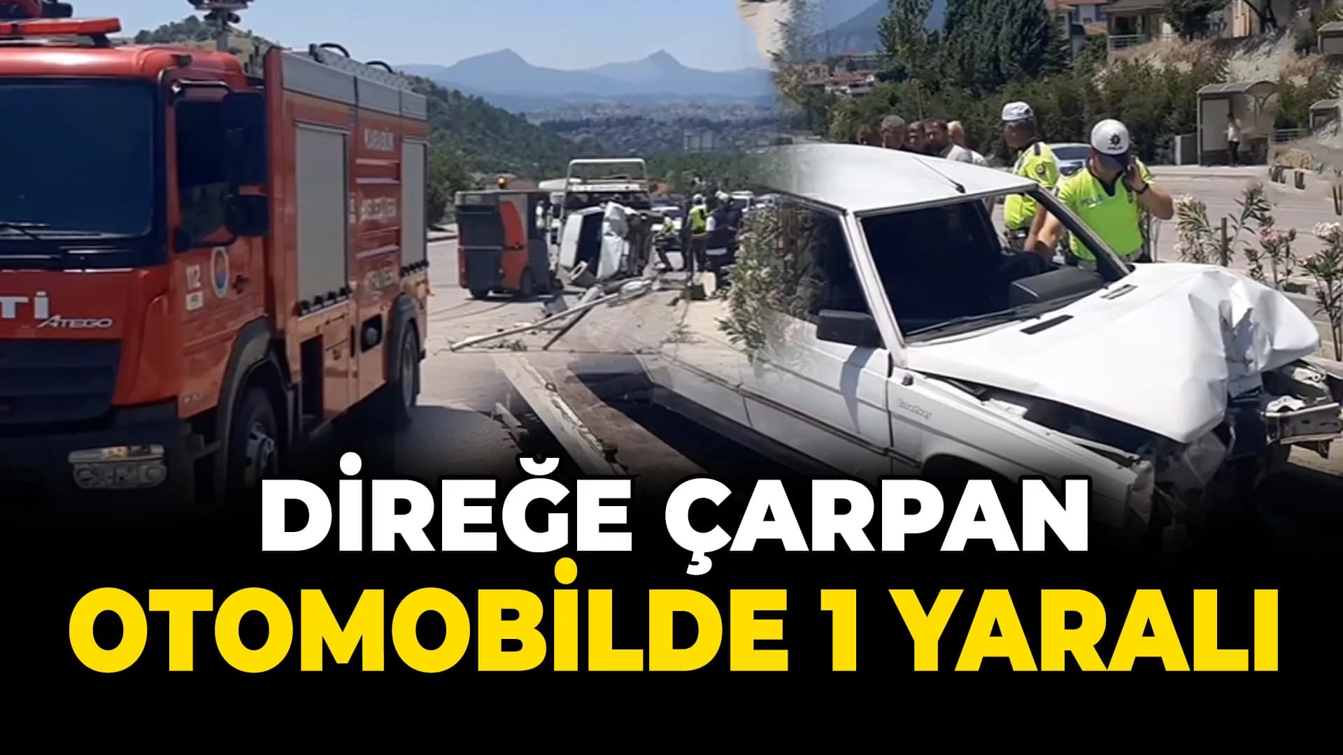 Karabük'te Trafik Kazası: Otomobil Aydınlatma Direğine Çarptı, 1 Yaralı