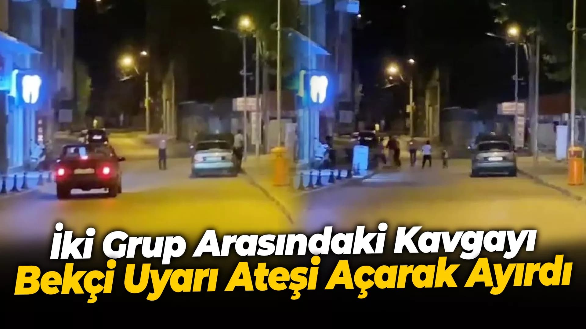 İki grup arasındaki kavgayı bekçi uyarı ateşi açarak ayırdı