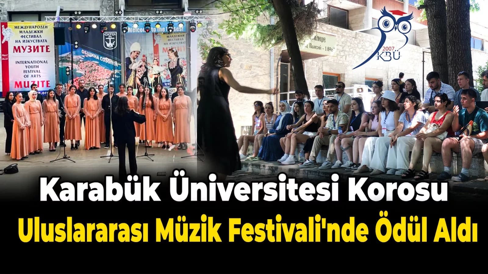 Karabük Üniversitesi Müzik Bölümü Korosu Bulgaristan'da Ödül Aldı