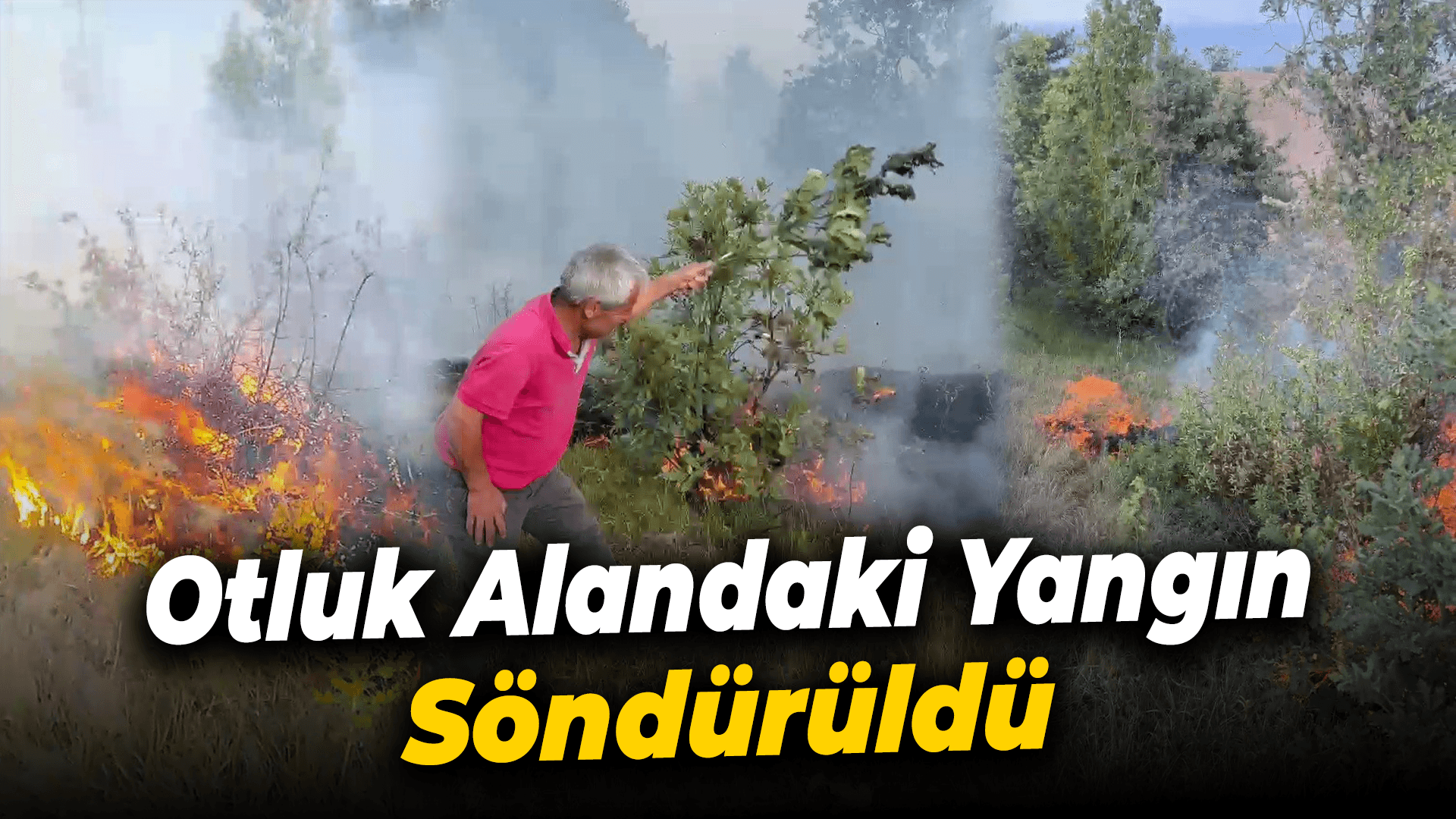 Otluk alandaki yangın büyümeden söndürüldü