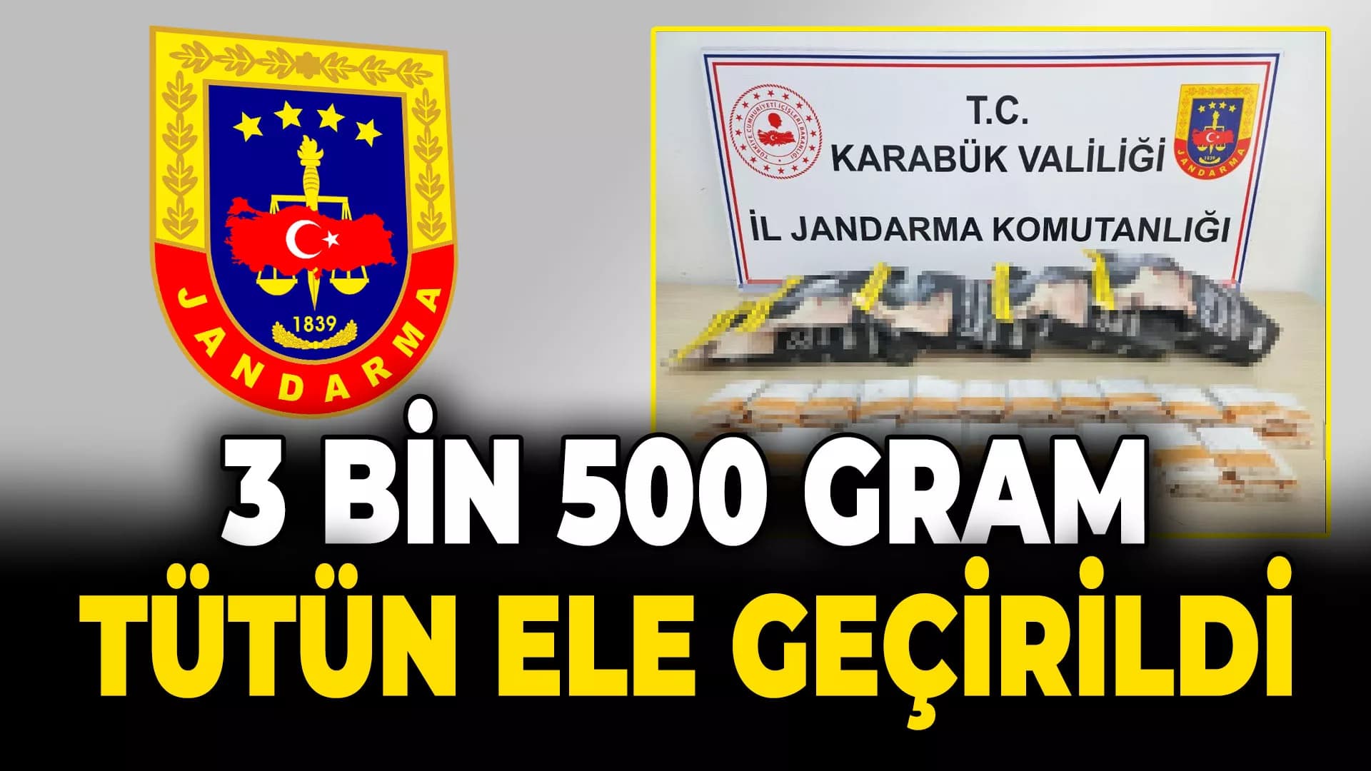 Karabük'te bin 700 makaron ve 3.5 kilo tütün ele geçirildi