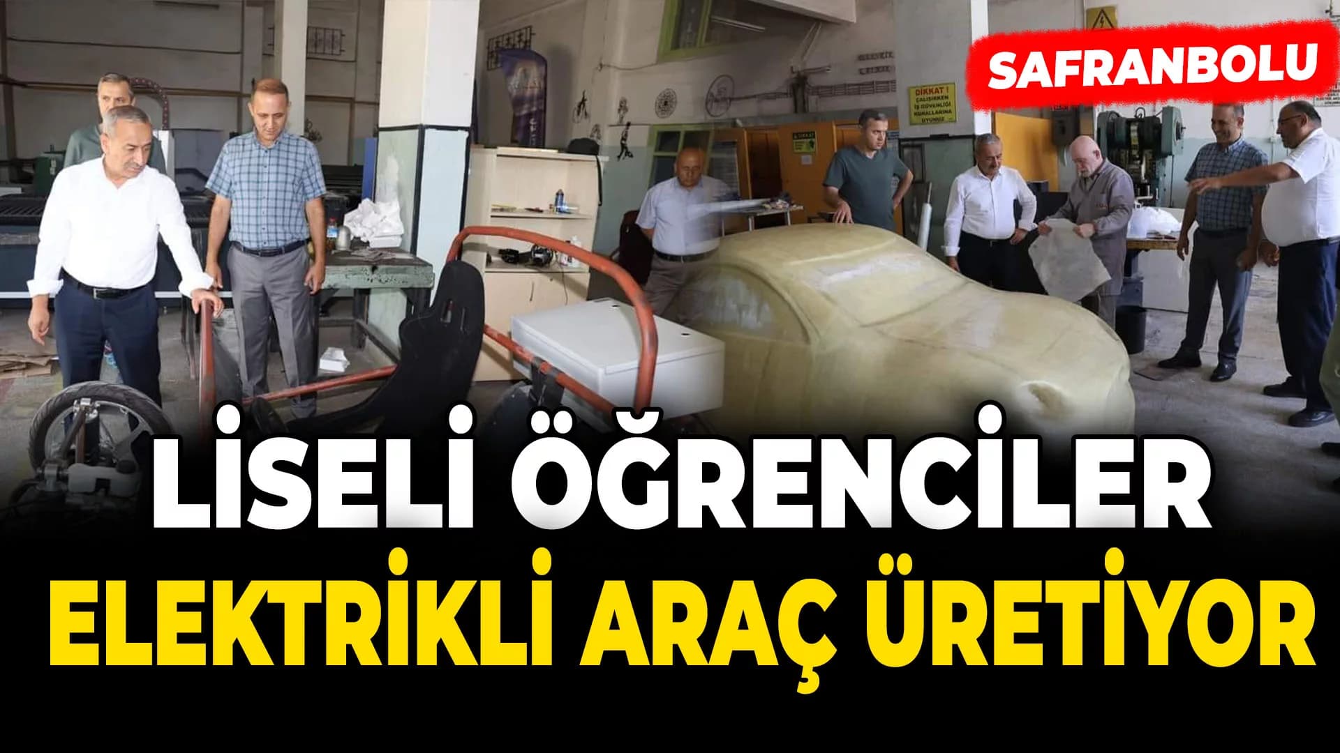 Öğrenciler elektrikli aracını kendi yapıyor