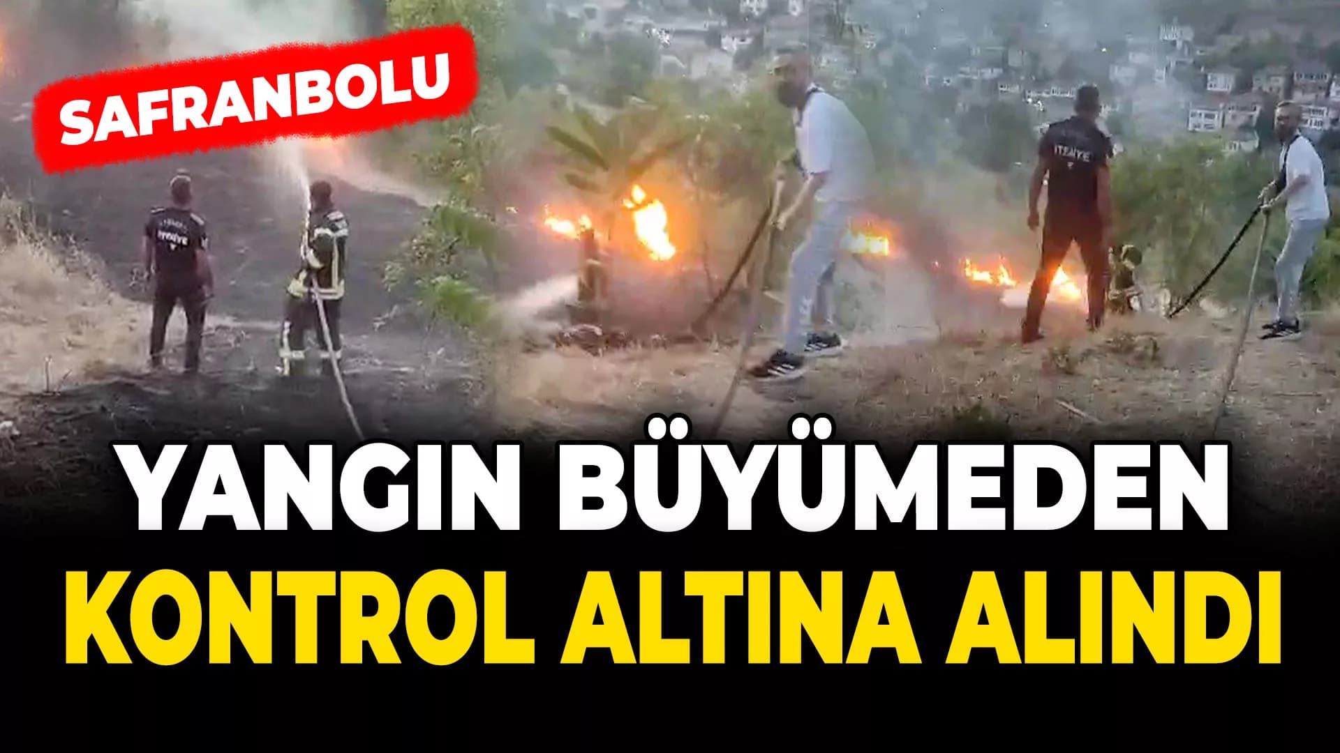 Safranbolu'da anız yangını büyümeden söndürüldü