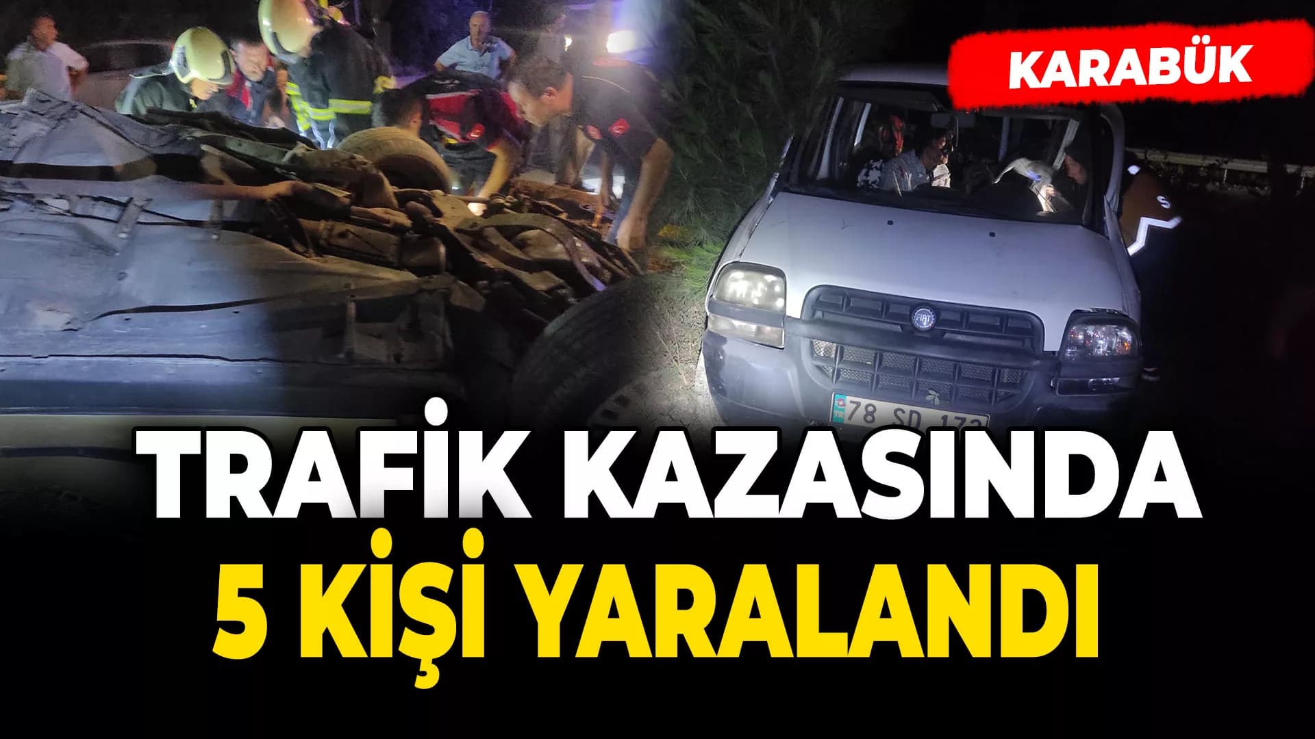 Karabük'te trafik kazası: 5 yaralı