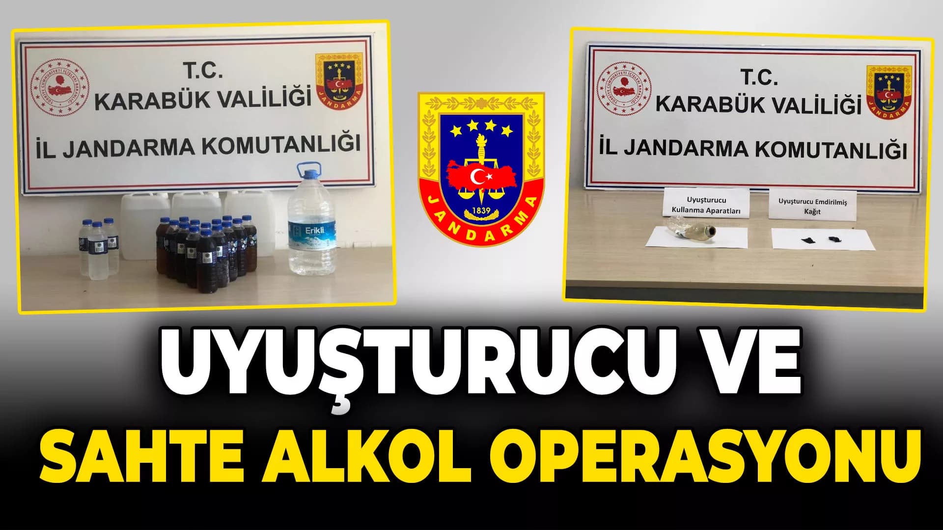 Jandarmadan Uyuşturucu ve Sahte Alkol Operasyonu