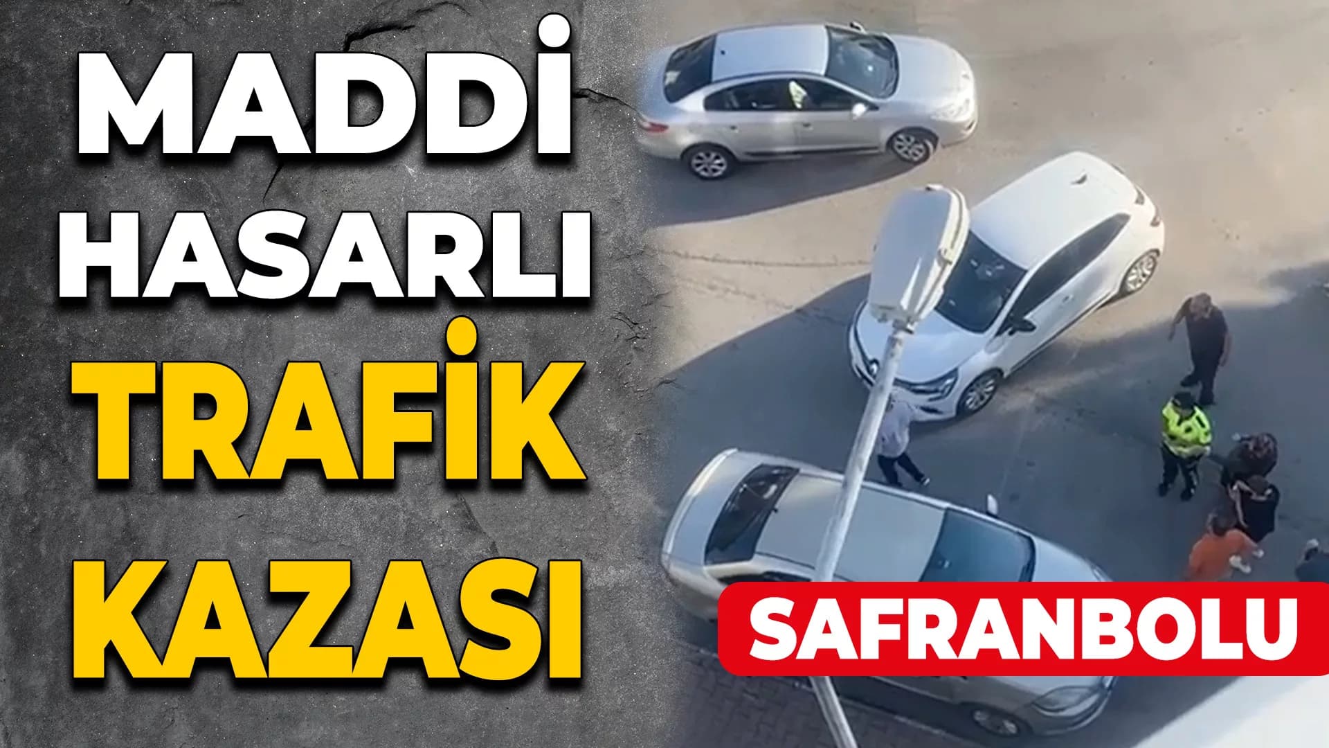 Safranbolu'da Maddi Hasarlı Trafik Kazası