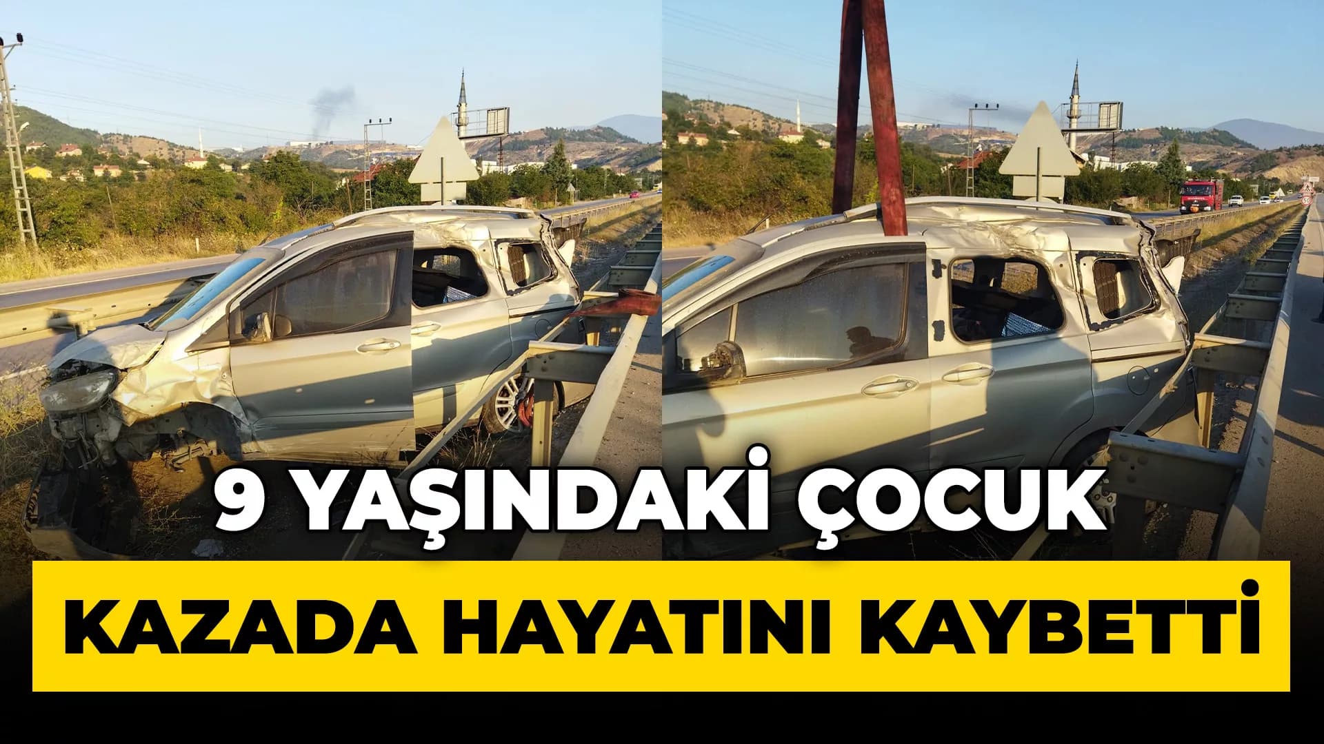 Hafif ticari araç bariyere çarpıp su kanalına girdi: 1 ölü, 2 yaralı