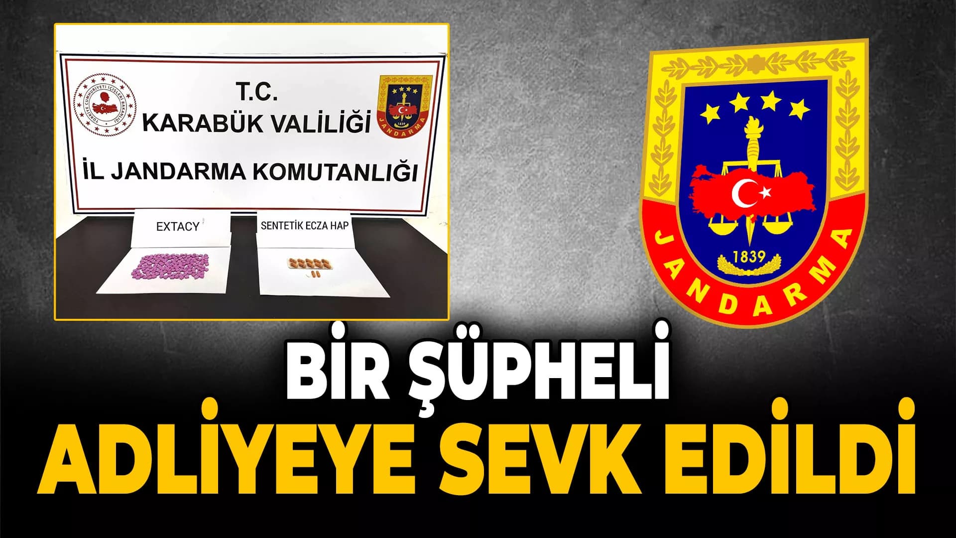 Uyuşturucu haplarla yakalanan şüpheli adliyede