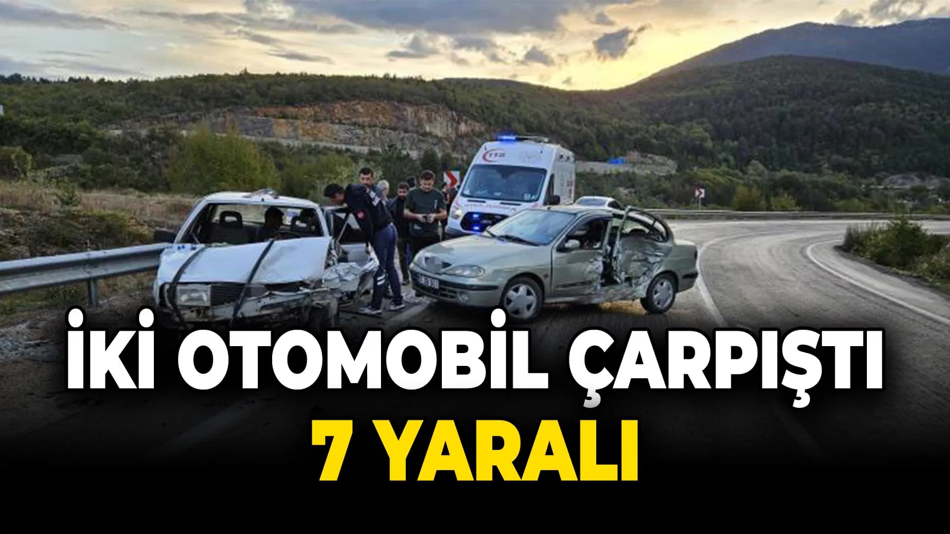 Karabük'te iki otomobil çarpıştı: 7 yaralı