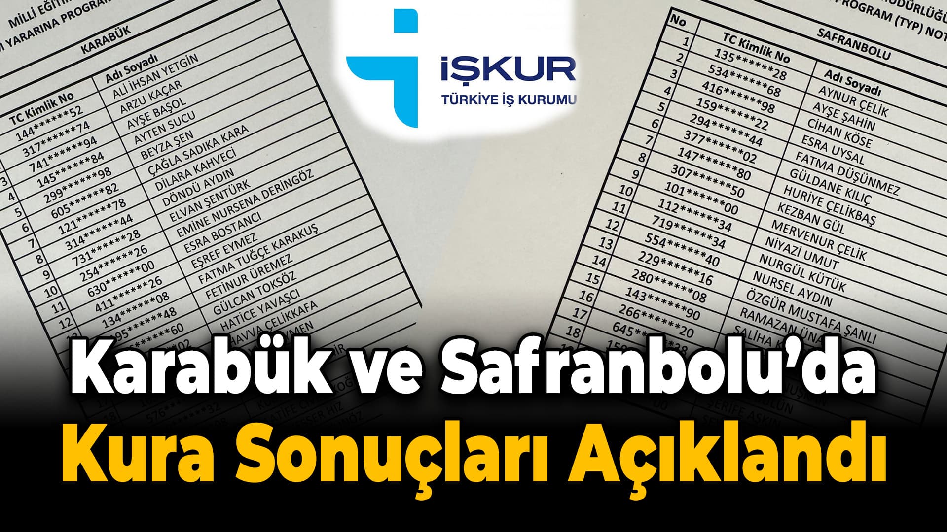 Karabük ve Safranbolu'da TYP Sonuçları Açıklandı