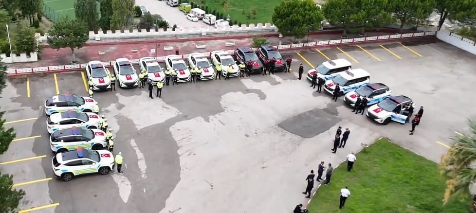 Zonguldak Emniyet Müdürlüğü’ne 16 yeni araç teslim edildi