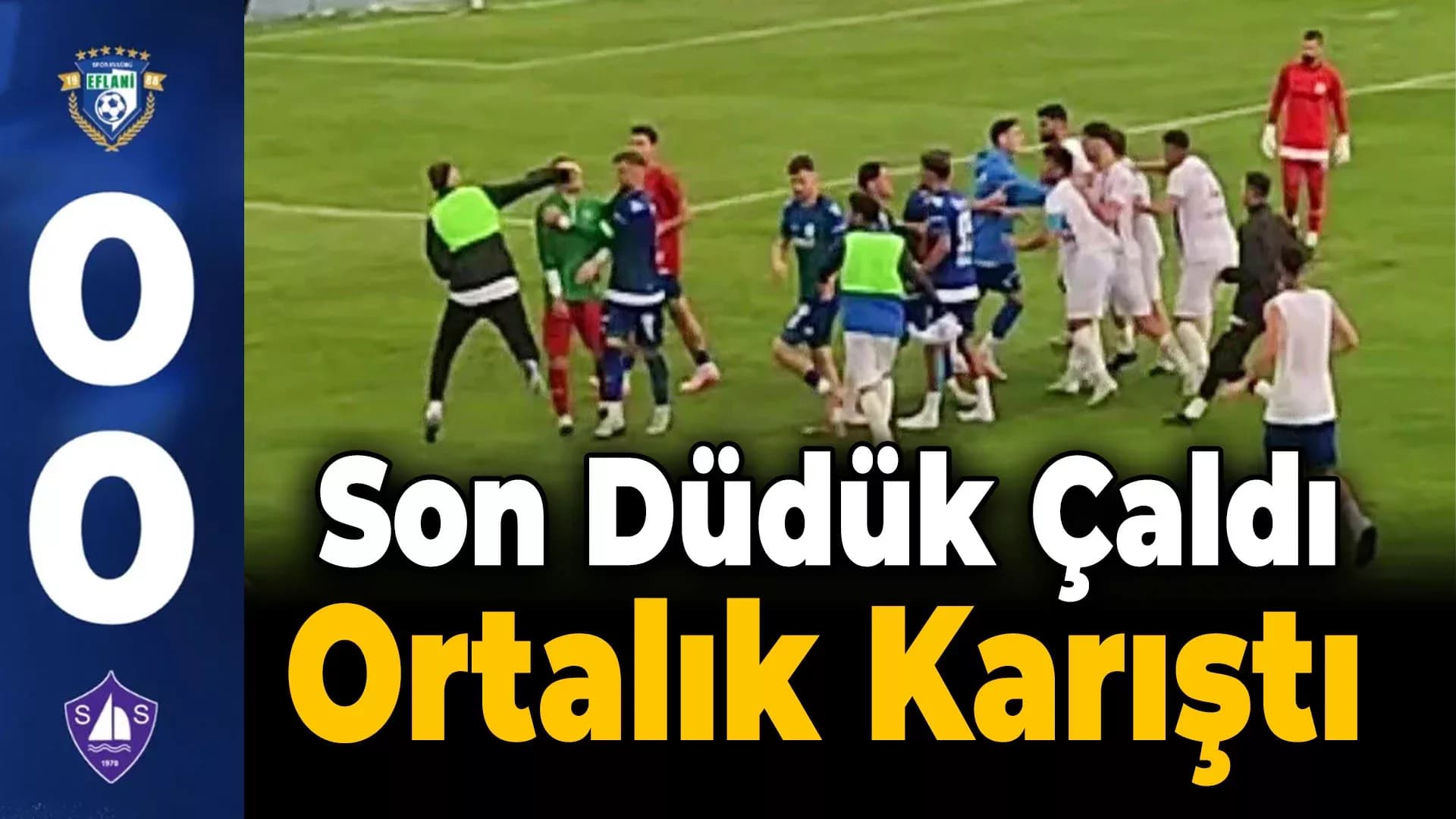 Karabük'te Amatör Lig Maçında Bitiş Düdüğüyle Saha Karıştı