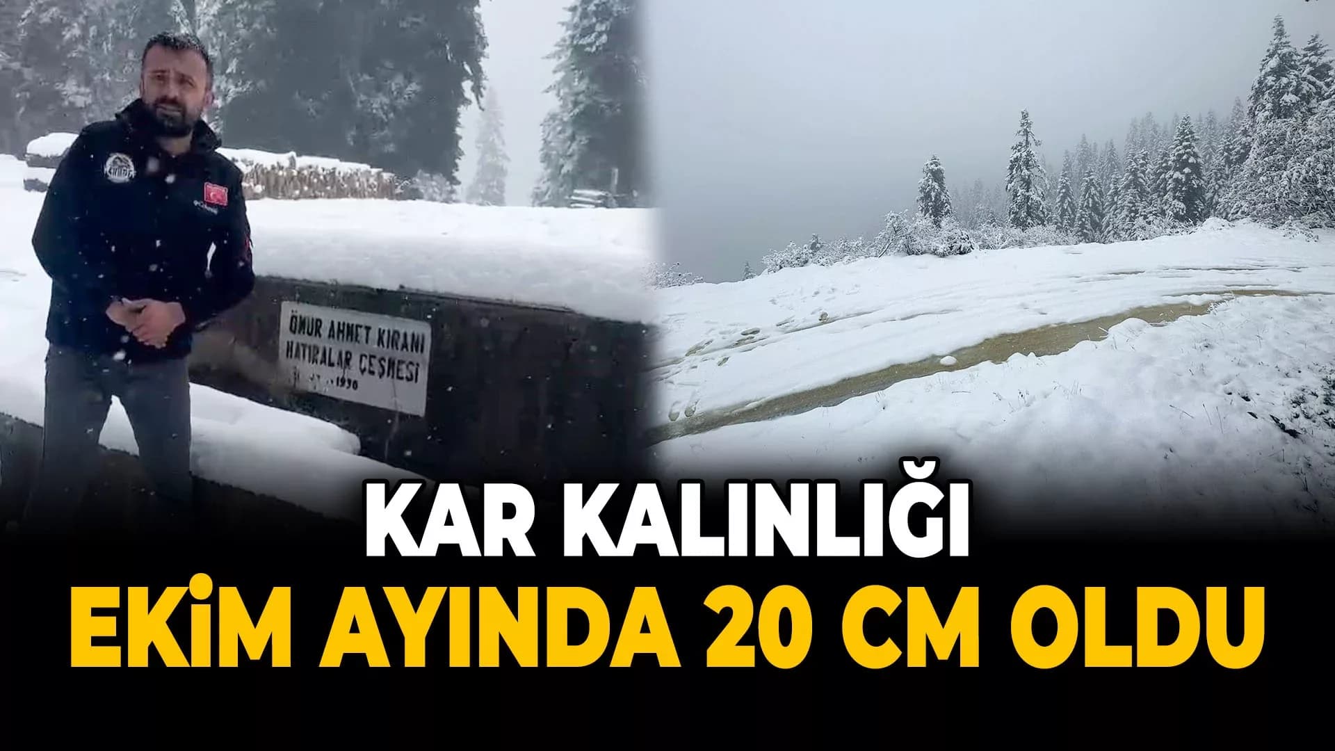Karabük'te Kar Kalınlığı 20 Santimetreyi Aştı