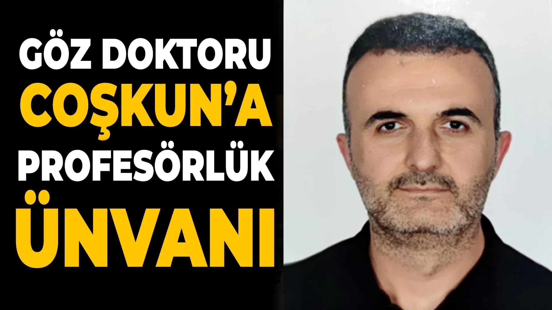 Karabük'te Göz Doktoru Mehmet Coşkun'a Profesörlük Ünvanı