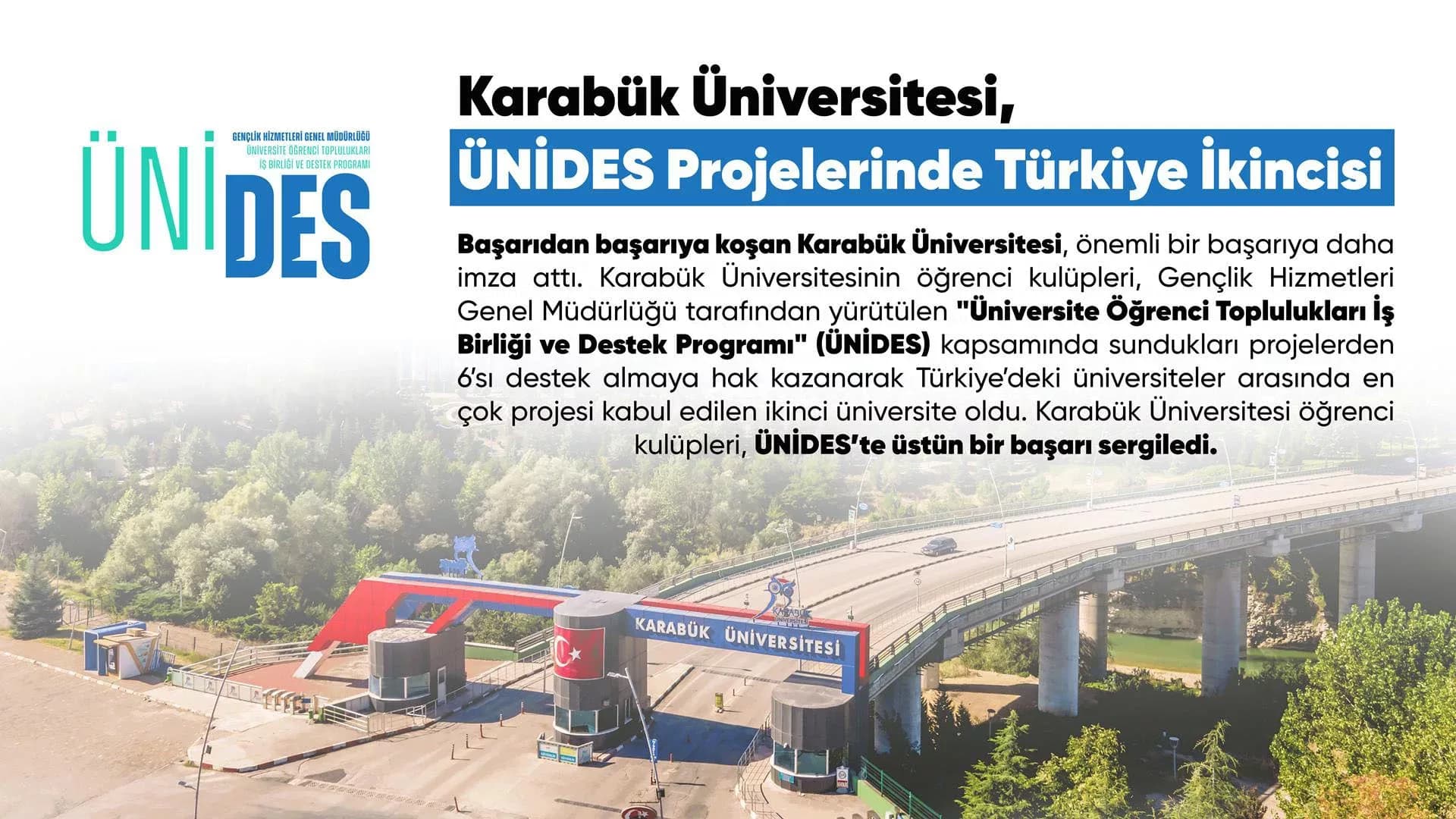 KBÜ, ÜNİDES Projeleri’nde Türkiye İkincisi Oldu