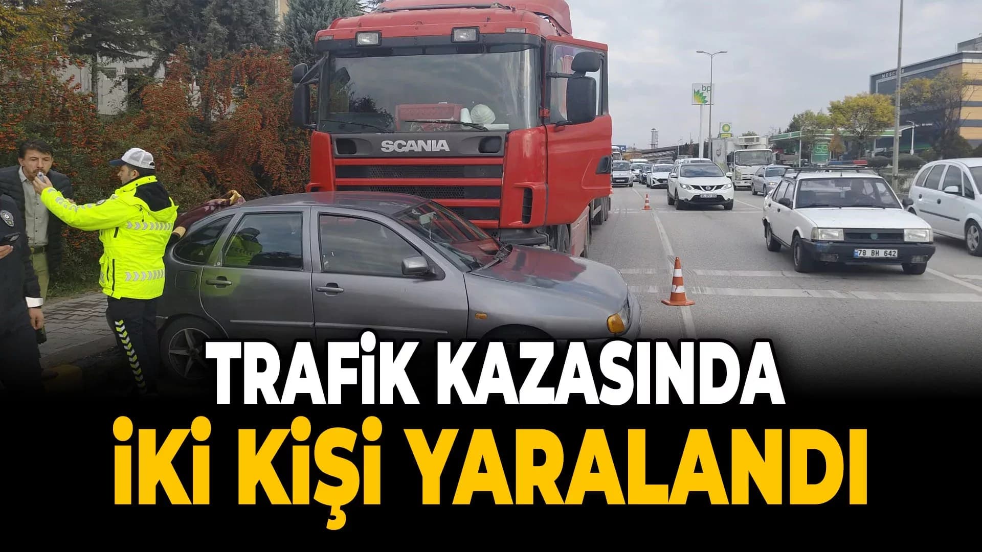 Tır ile Otomobil Çarpıştı: 2 Yaralı