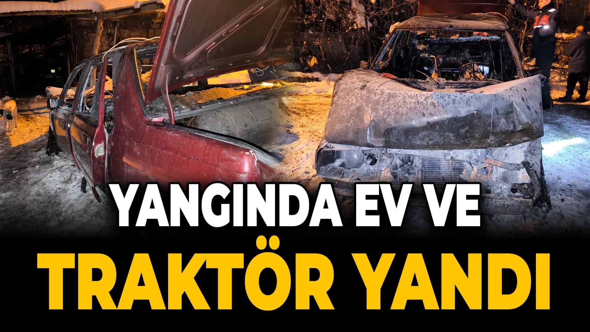 Otomobilde Çıkan Yangında Ev ve Traktör Zarar Gördü