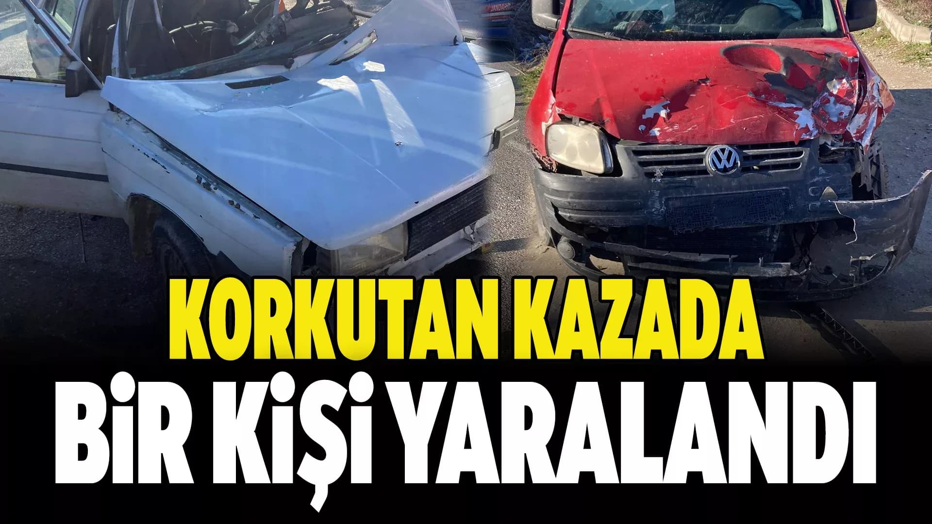 Safranbolu'da Hafif Ticari Araçla Çarpışan Otomobilin Sürücüsü Yaralandı