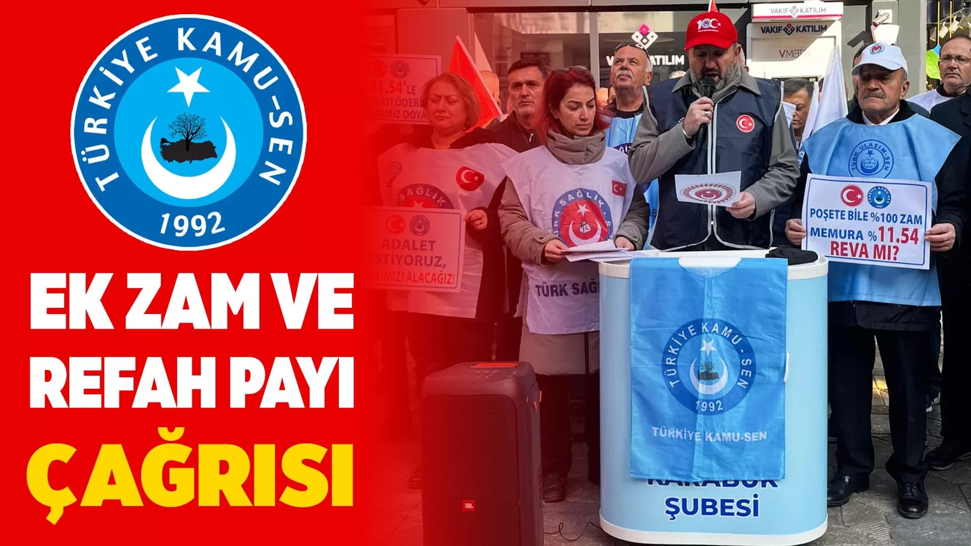 Kamu-Sen'den Ek Zam ve Refah Payı Talebi