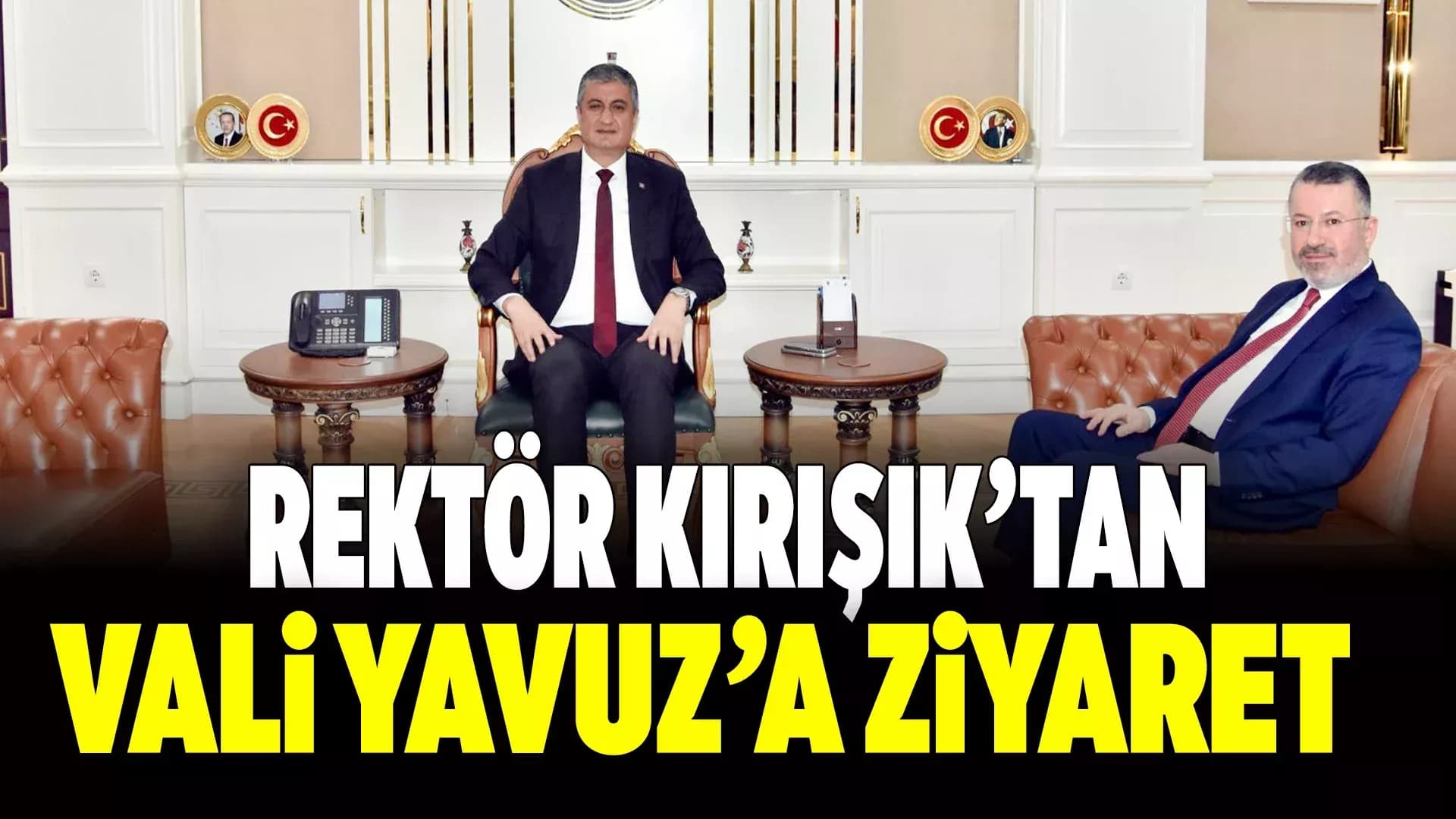 Vali Yavuz ve Rektör Kırışık KBÜ'nün Çalışmalarını Değerlendirdi