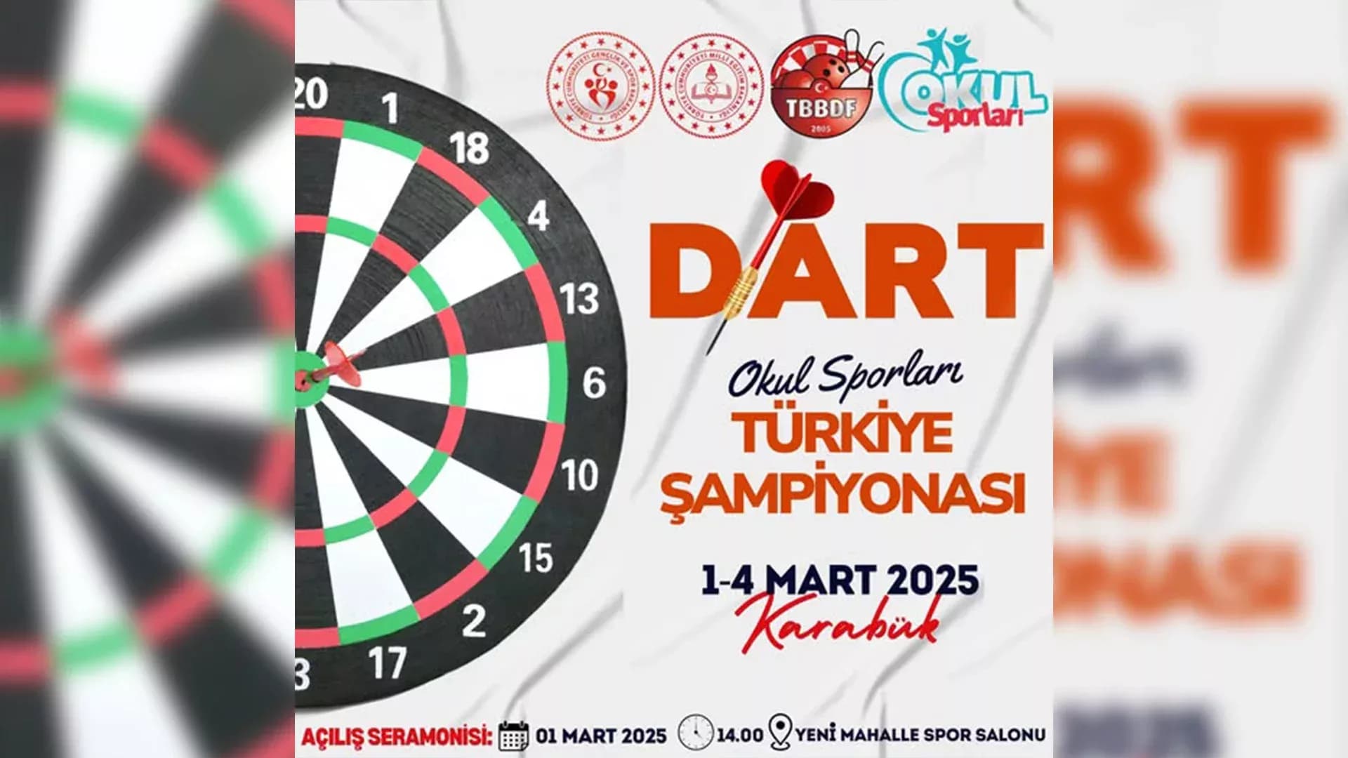 Dart Okul Sporları Türkiye Şampiyonası Karabük'te Başlıyor