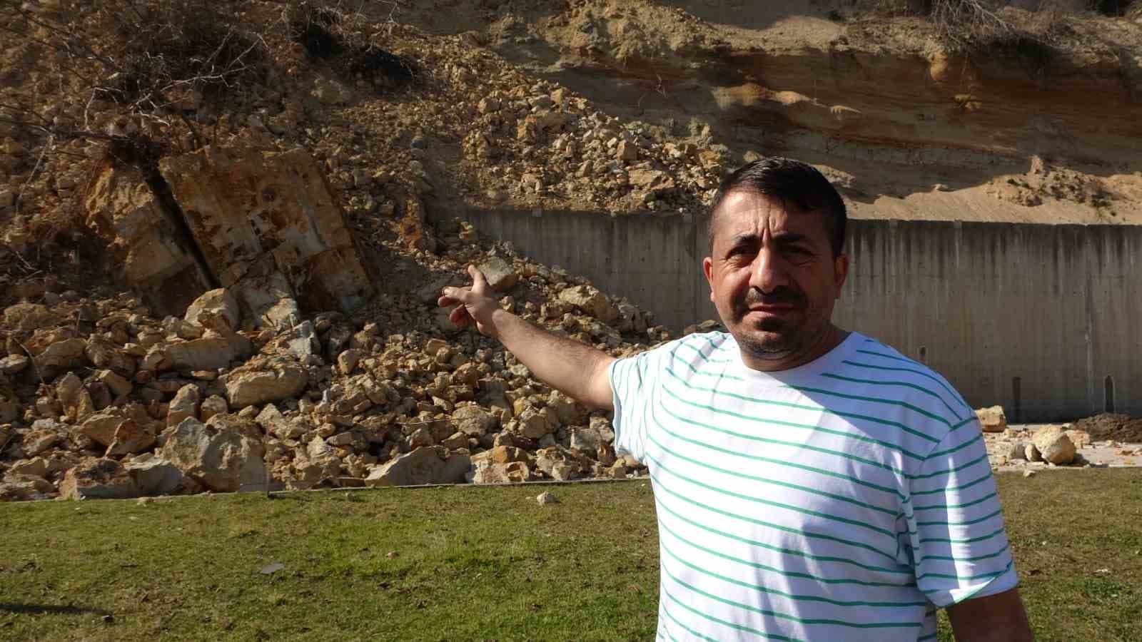 Heyelandan saniyeler ile kurtulan vatandaş: "Burada her yıl 1-2 kere aynı olay oluyor"