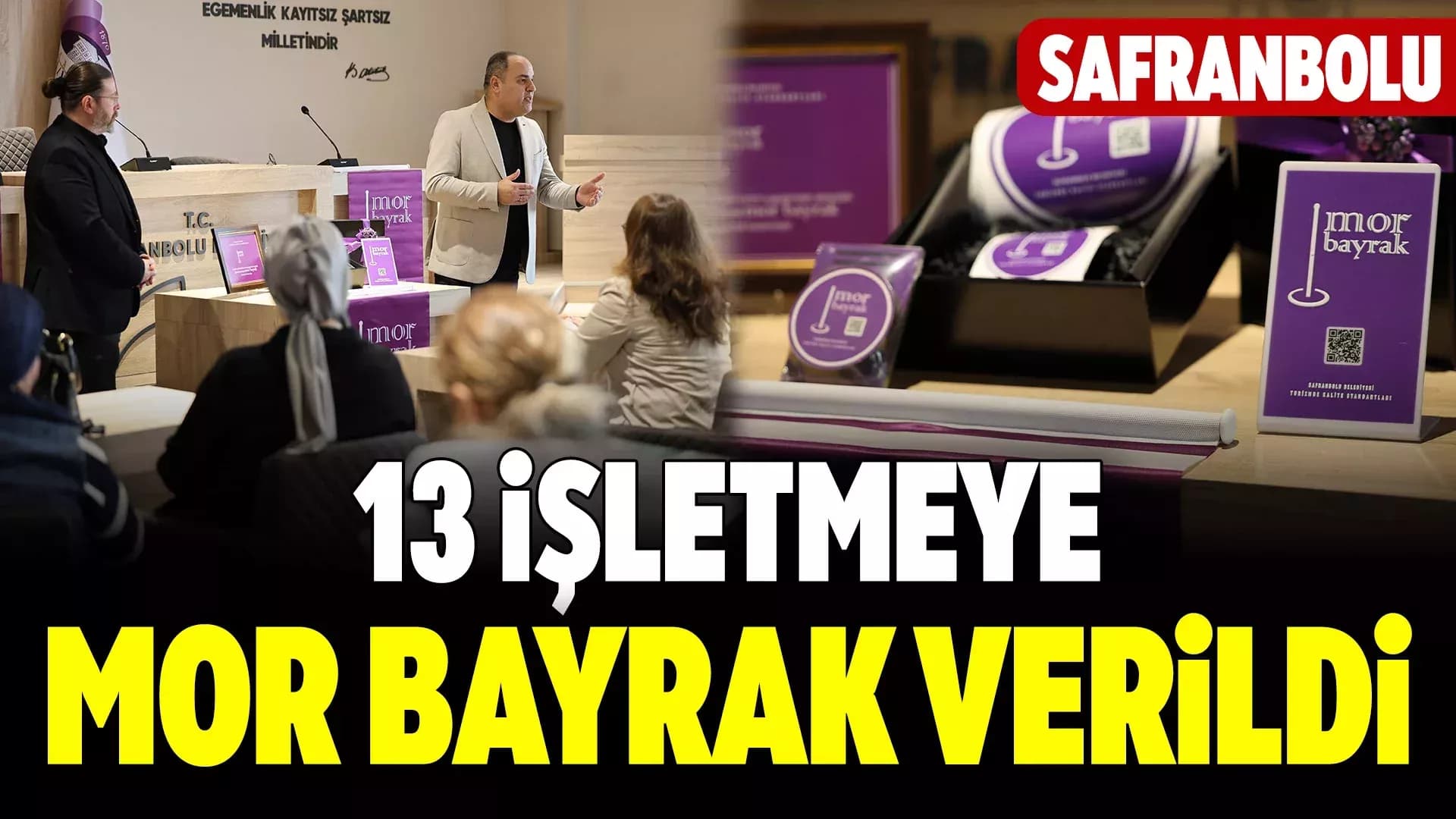 Safranbolu’da 13 İşletmeye Daha Mor Bayrak Verildi