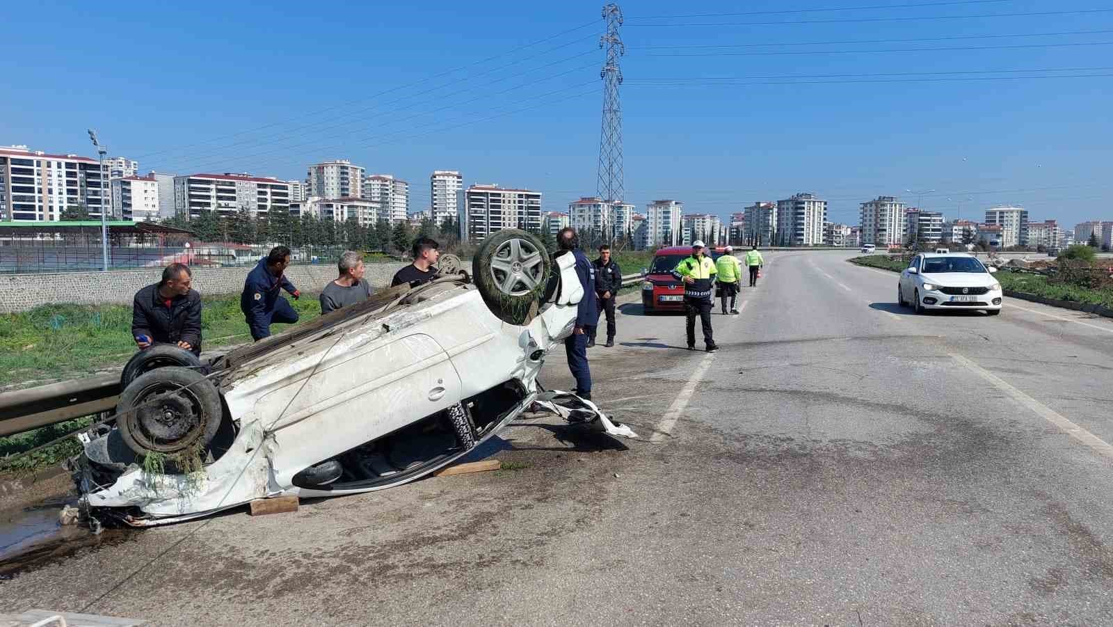 Samsun’da otomobil takla attı: 1 yaralı