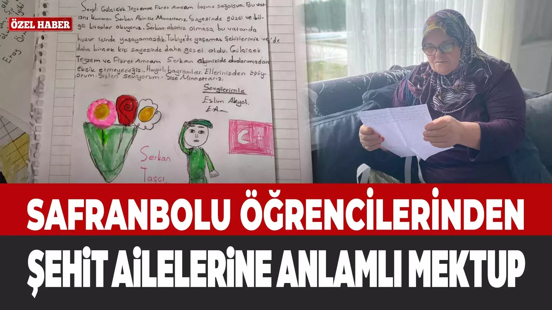 Safranbolu Öğrencilerden Şehit Aileleri ve Mehmetçik’e Anlamlı Mektup