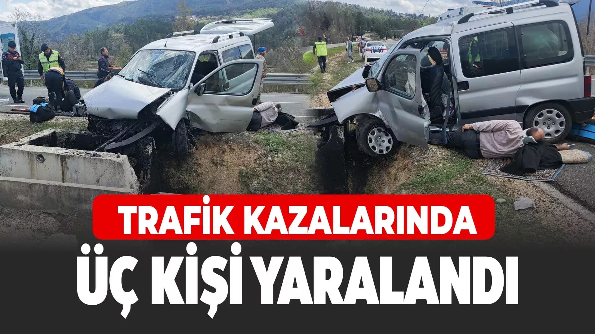 Karabük'te trafik kazalarında 3 kişi yaralandı