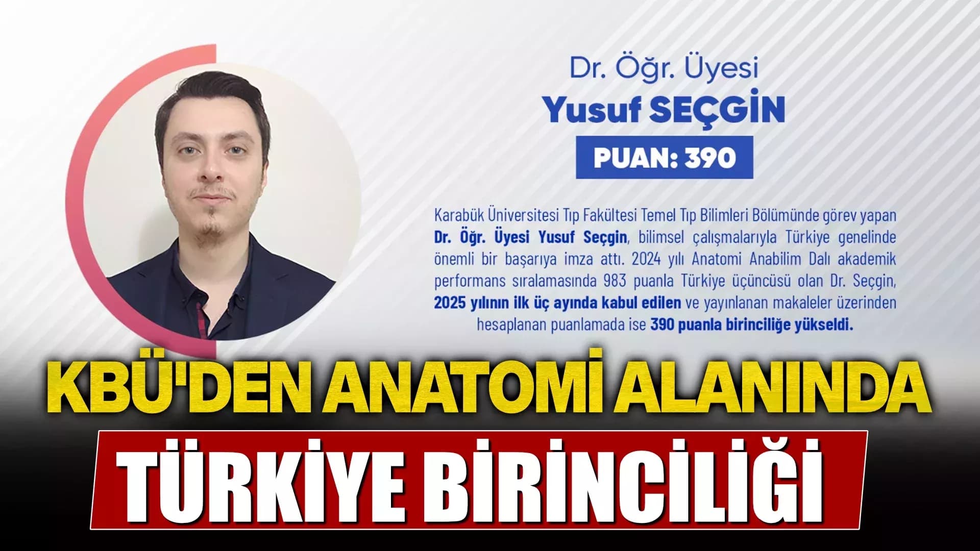 KBÜ, Anatomi Alanında Türkiye Birincisi Oldu