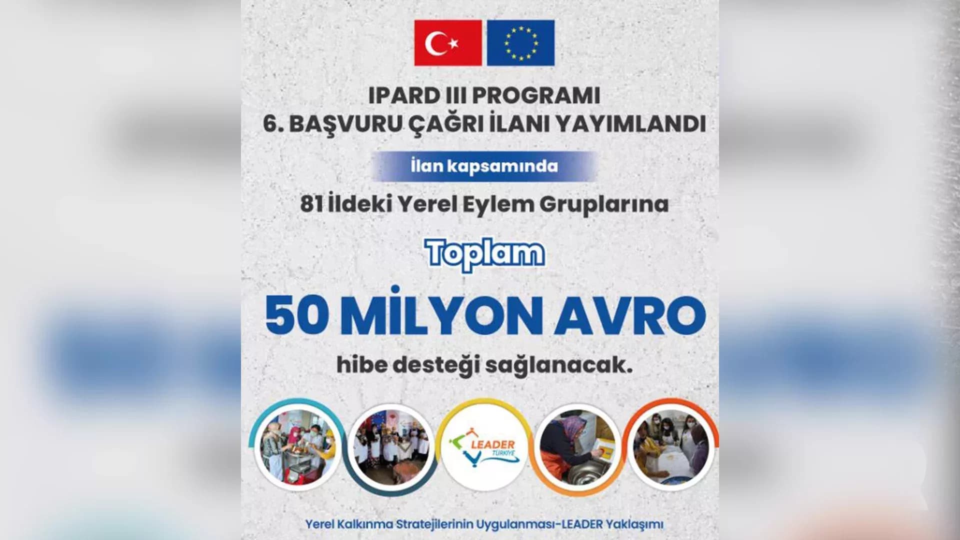 Yerel Kalkınmaya 50 Milyon EURO Hibe