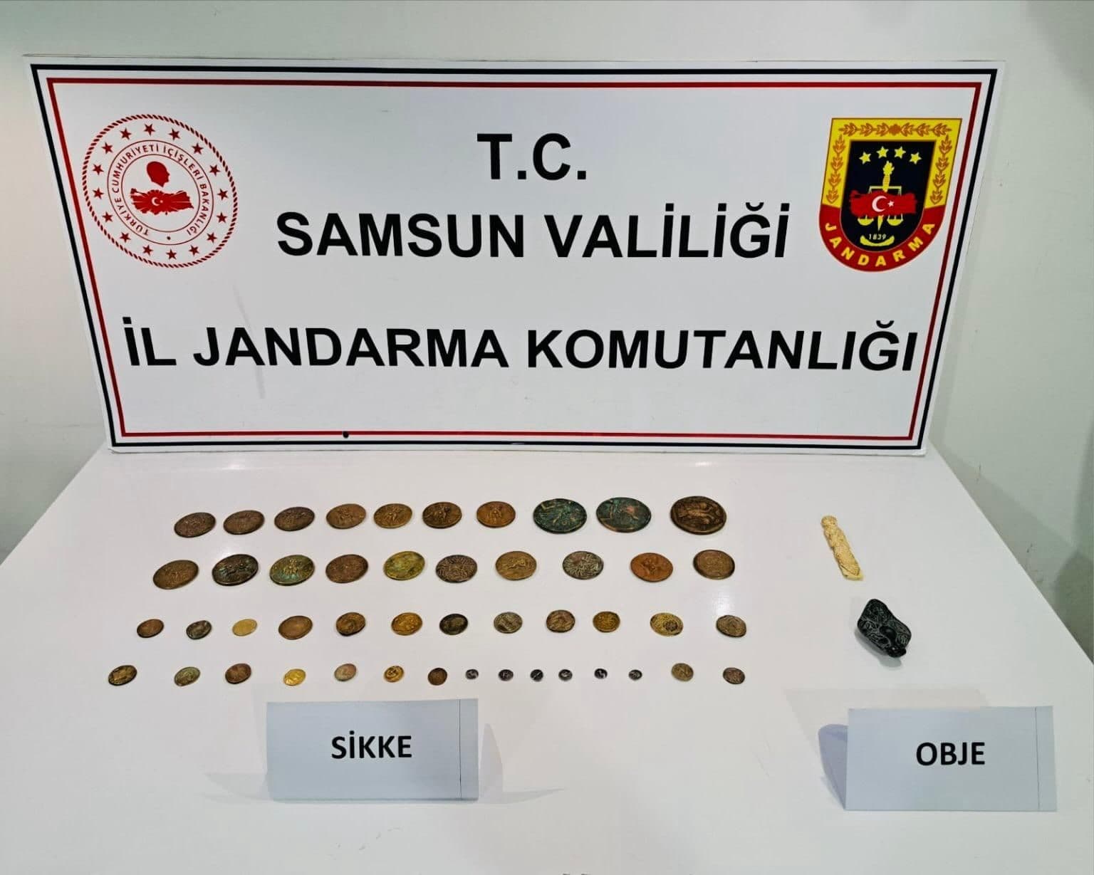 Samsun’da 47 adet sikke ele geçirildi